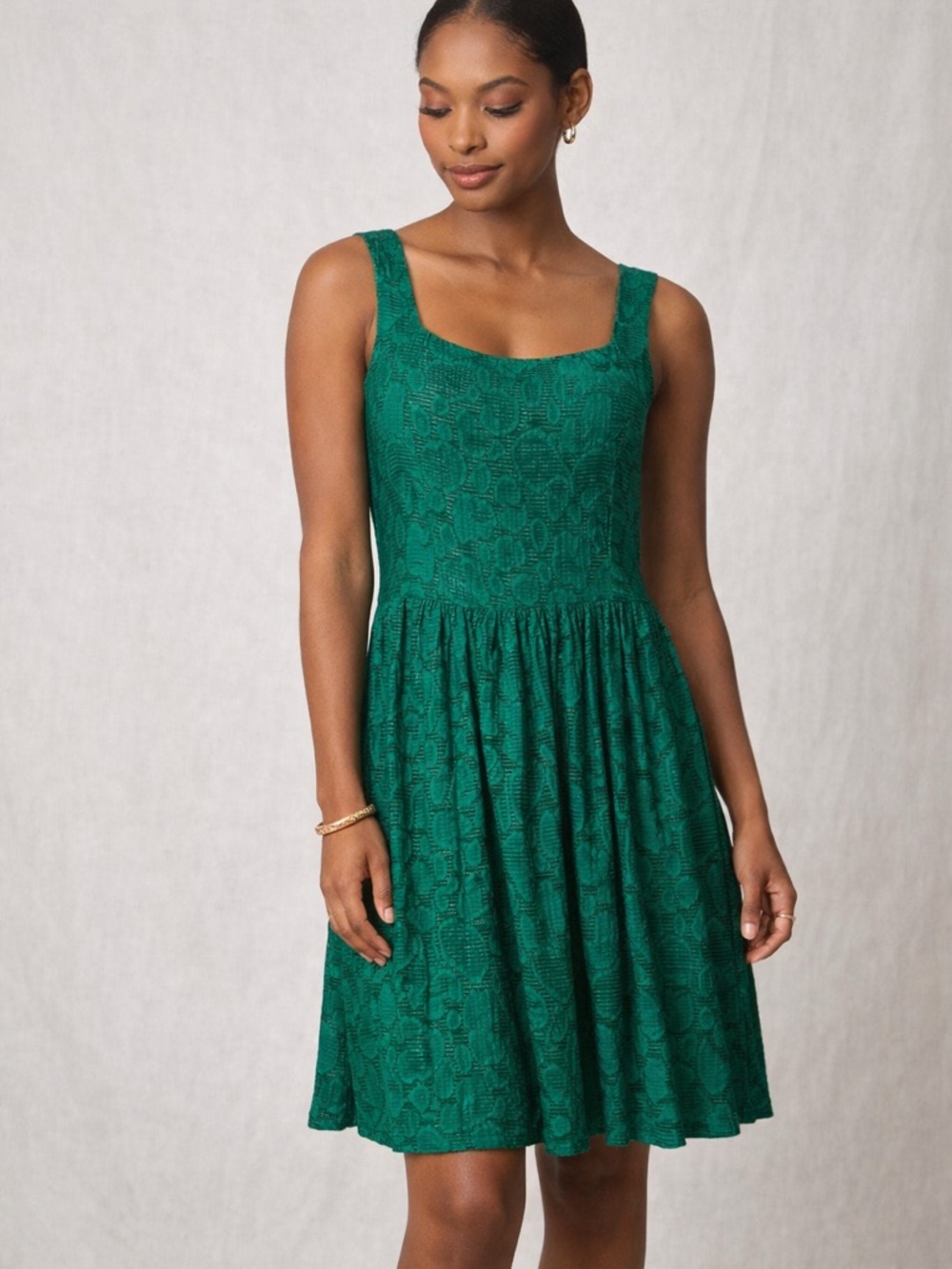 Duro Olowu Green Lined Dress Sz 6